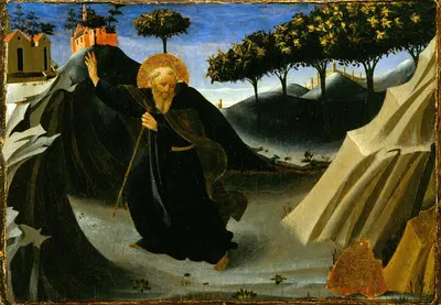 Saint Anthony Abbot Shunning the Mass of Gold by Fra Angelico — digital art print download