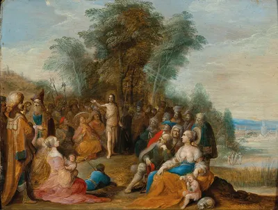 Saint John the Baptist preaching in the wilderness by Франс Франкен Младший — digital art print download