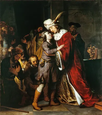 Joseph and his brothers by Гербранд ван ден Эйкхаут, 1657 — digital art print download