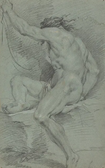 Nude Figure (academic study) by Итальянская школа — digital art print download