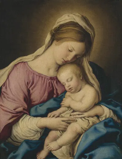 Vierge à l'Enfant by Джованни Баттиста Сальви да Сассоферрато — digital art print download