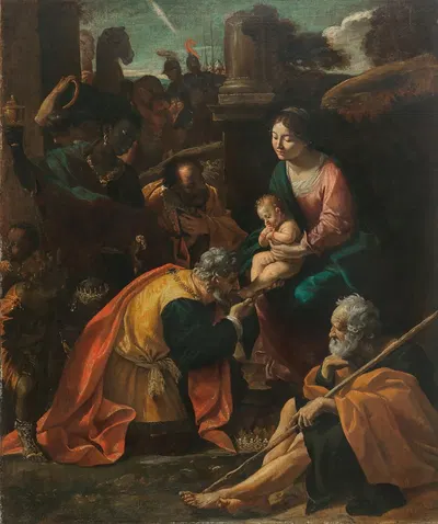 The Adoration of the Magi by Giovanni Lanfranco — digital art print download