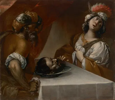 Herod and Herodias with the head of Saint John the Baptist by Giovanni Stefano Danedi — digital art print download