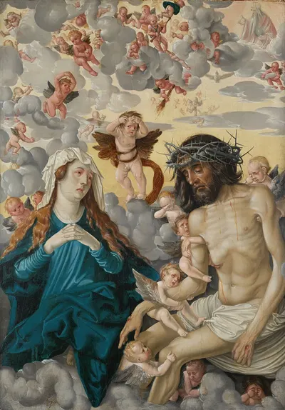 The Man of Sorrows lamented by Mary and Angels by Hans Baldung, 1513 — digital art print download