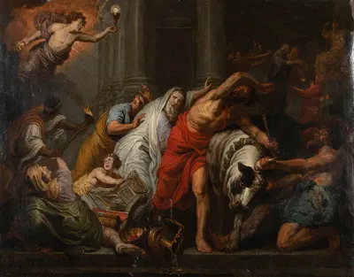 The triumph of the Eucharist over Idolatry by Ян Бёкхорст — digital art print download