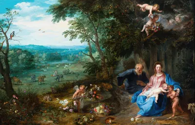 Rest on the Flight into Egypt by Ян Брейгель младший — digital art print download