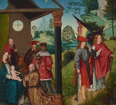 The Adoration of the Magi with Tobias and the Angel by Jan Provoost — digital art print download