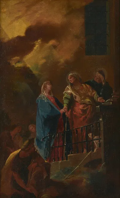 The Visitation by Johann Konrad Wengner, 1750-1755 — digital art print download