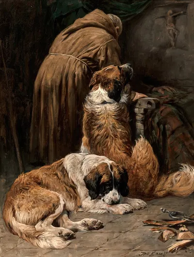 The faith of St. Bernard by John Emms — digital art print download