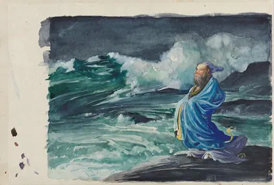 A Rishi Stirring Up a Storm by Джон Ла Фардж, 1897 — digital art print download