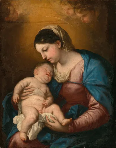 Madonna and Child by Luca Giordano — digital art print download