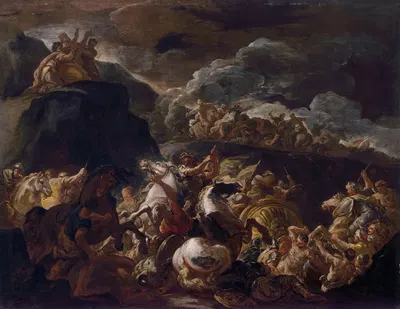 The Battle of Israel and Amalek by Luca Giordano — digital art print download