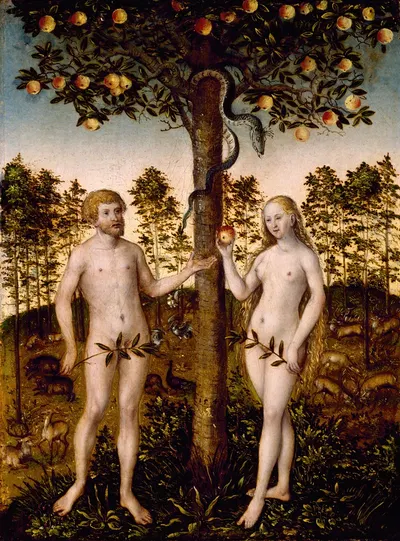 The Fall of Man by Лука Кранаха Младший, 1549 — digital art print download
