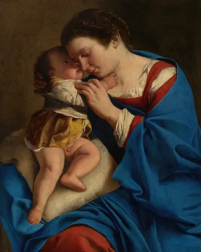 The Madonna and Child by Orazio Gentileschi — digital art print download