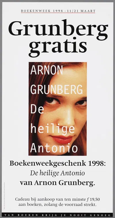 Grunberg gratis; Boekenweekgeschenk 1998; De heilige Antonio van Arnon Grunberg by CPNB, 1998 — digital art print download