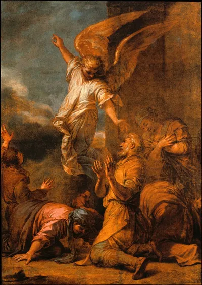 The Angel Leaving the House of Tobias by Сальватор Роза — digital art print download