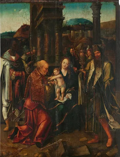 Adoration of the Magi by Master of the Antwerp Adoration — digital art print download