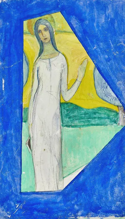 Sainte bénissant ou Figure de sainte by Charles Filiger, 1889-1890 — digital art print download
