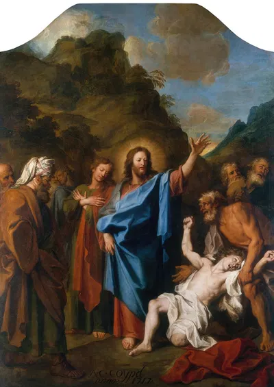 Christ Curing a Possessed Man by Шарль-Антуан Койпель, 1717 — digital art print download
