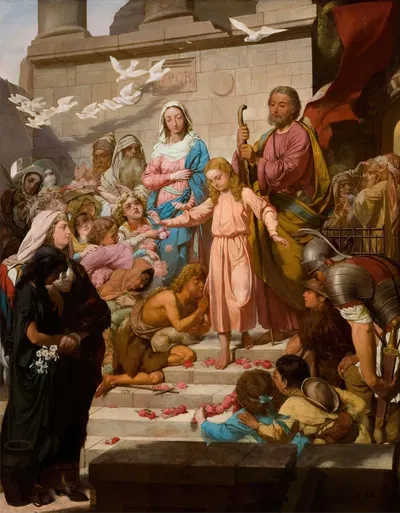 Christ Leaving the Temple by Феликс Выгживалски, 1870 — digital art print download