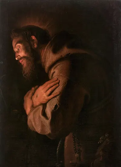 Saint François d'Assise en adoration by Gerard Seghers — digital art print download