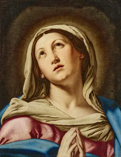 The Madonna at prayer by Джованни Баттиста Сальви да Сассоферрато — digital art print download