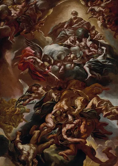 The Fall of the Rebel Angels by Giovanni Battista Beinaschi — digital art print download