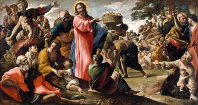 The Miracle of the Loaves and Fishes by Giovanni Lanfranco, 1624-1625 — digital art print download