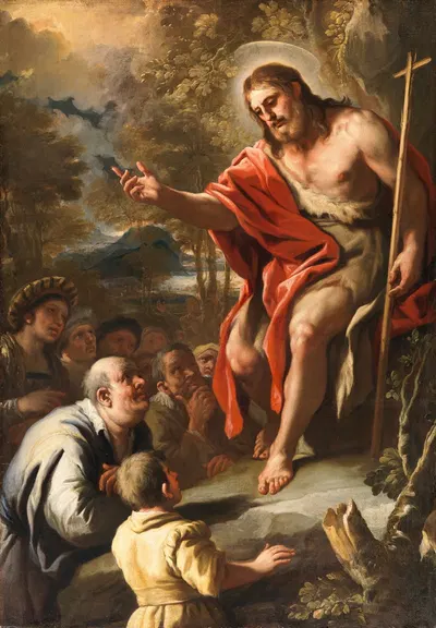 Saint John Preaching in the Wilderness by Luca Giordano — digital art print download