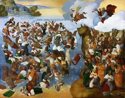 The Crossing of the Red Sea by Ludovico Mazzolino, 1521 — digital art print download