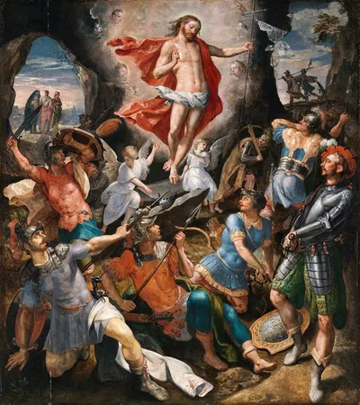 The Resurrection of Christ by Мартен де Вос, c.1564 — digital art print download