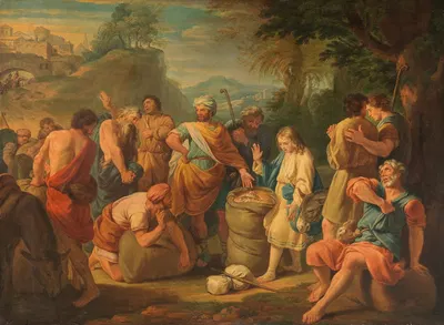 The Finding of the Money in Benjamin's Sack by Nicolas Bertin — digital art print download