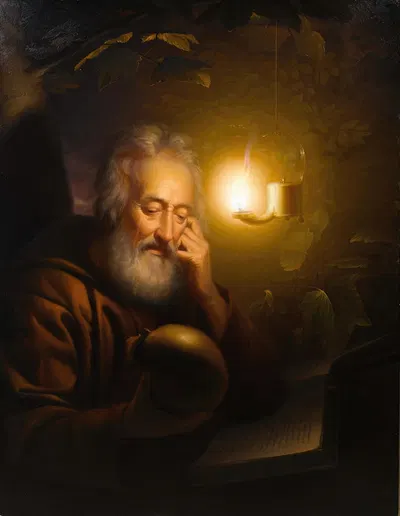 Saint Jerome by Петр ван Шендел — digital art print download