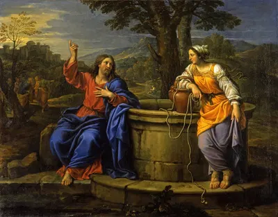 Christ and the Woman of Samaria by Pierre Mignard, 1681 — digital art print download