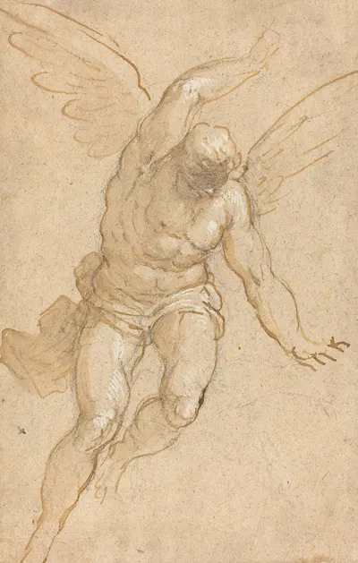 A Flying Angel by Якопо Пальма юный, 1580-1590 — digital art print download