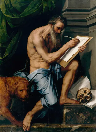 Saint Jerome by Willem Key, 1550-1568 — digital art print download