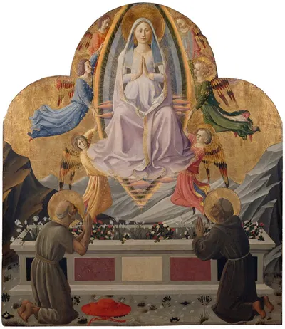 The Assumption of the Virgin with Saints Jerome and Francis by Zanobi Strozzi — digital art print download