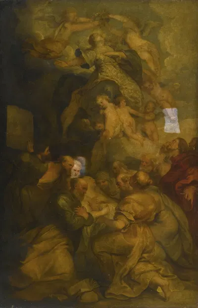 Death, assumption and coronation of the Virgin by Cornelis Schut — digital art print download