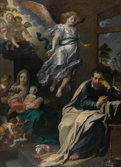 The dream of Saint Joseph by Gerard Seghers — digital art print download