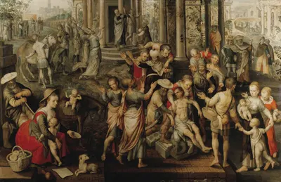 Saint Paul et Saint Barnabé à Lystre by Иоахим Бёйкелар, 1565 — digital art print download