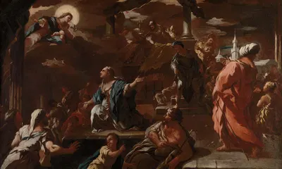 The Vision of Saint Mary of Egypt by Luca Giordano — digital art print download