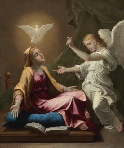 Annunciation by Николя Пуссен — digital art print download