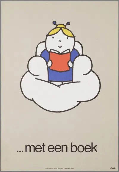 … met een boek by Dick Bruna, 1978 — digital art print download