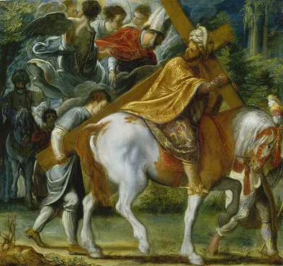 Heraclius on Horseback with the Cross by Adam Elsheimer, 1603-1605 — digital art print download