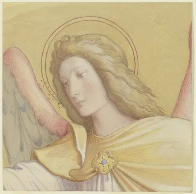Bust of an angel by Эдуард фон Штайнле — digital art print download