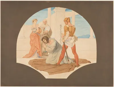 Enthauptung Johannes des Täufers – Selig, die Verfolgung leiden by Эдуард фон Штайнле, 1837-1838 — digital art print download