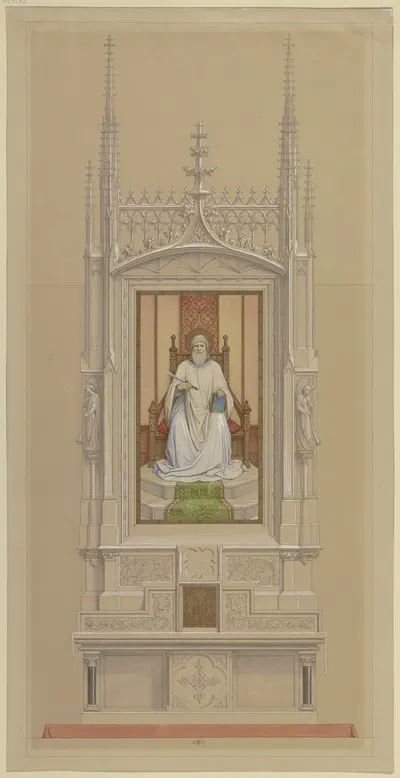 Entwurf eines Bartholomäus-Altars für den Frankfurter Dom by Эдуард фон Штайнле, 1867 — digital art print download