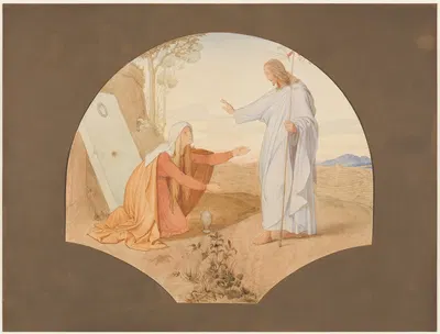 Magdalena am Ostermorgen – Selig die Trauernden by Eduard von Steinle, 1837-1838 — digital art print download
