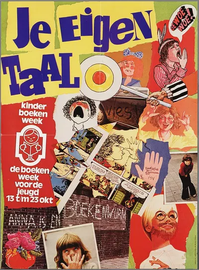 Je eigen taal; kinderboekenweek by Fiel van der Veen, 1976 — digital art print download