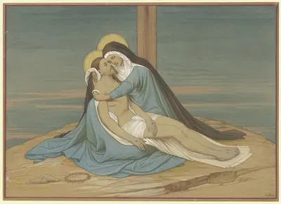 Pietà by Эдуард фон Штайнле, 1865 — digital art print download